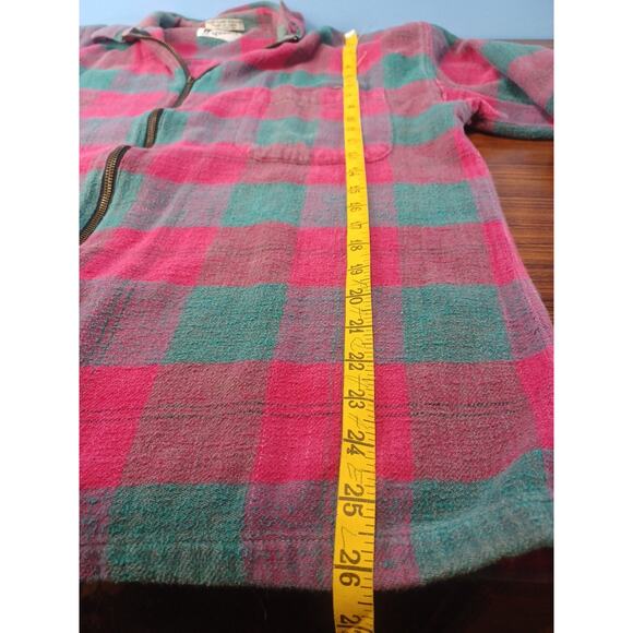 Goouch Red And Green Flannel Zip Up Jacket Checkered Size Large - Picture 10 of 13
